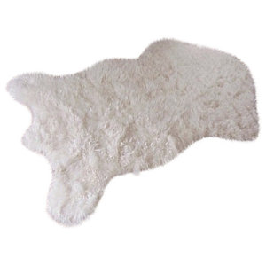 Super Plush Fake Polar Bear Rug 4 10x6 8 Large Contemporary Bath Mats By Ecofo Houzz