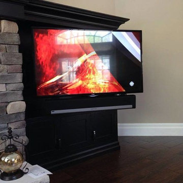 Tv & Sonos Playbar Mounted with articulating bracket