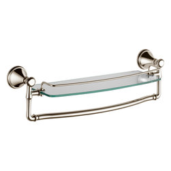 Delta Cassidy 18&Prime; Glass Shelf with Removable Bar - Bathroom Shelves