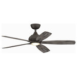 Fanimation - Doren 52" Ceiling Fan - Matte Greige With LED Light Kit - This beautiful transitional ceiling fan by Fanimation will make a great addition to your space. Doren is available in four finishes and comes with a 17 watt LED light kit. This dry rated fan has a 3 speed AC motor and comes with a handheld remote.