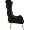 Alexander Velvet Upholstered Accent Chair, Black