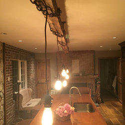 Oversized Barn Style Island Light Fixture - Pendant Lighting