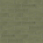 Merola Tile - Coco Matte Moss Verde Porcelain Floor and Wall Tile - Offering a subway look, our Coco Matte Moss Verde Porcelain Floor and Wall Tile features a smooth, matte finish, providing decorative appeal that adapts to a variety of stylistic contexts. Containing 100 different print variations that are randomly distributed throughout each case, this green rectangle tile offers a one-of-a-kind look. With its impervious, frost-resistant features, this tile is an ideal selection for both indoor and outdoor commercial and residential installations, including kitchens, bathrooms, backsplashes, showers, hallways, entryways, patios and fireplace facades. This tile is a perfect choice on its own or paired with other products in the Coco Collection. Tile is the better choice for your space!
