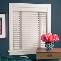 Contemporary White Bedroom Custom Window Horizontal Blinds by Hunter Douglas - Venetian Blinds