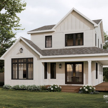 Maison champêtre avec garage et grande galerie sur 3 faces | Larch Lake #2937