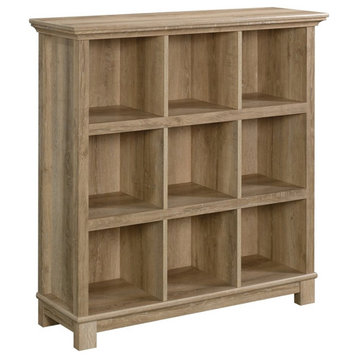 Pemberly Row Engineered Wood 9-Cube Bookcase Organizer in Orchard Oak
