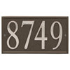 Custom Metal Address Plaque - Arched with Self-Stick Numerals - Bronze