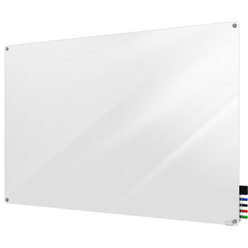 Ghent's Glass 3' x 4' Harmony Mag. Board with Radius Corners in White Back