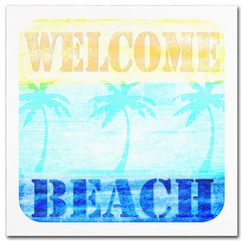 LightBoxJournal 'Welcome Beach 2' Canvas Art, 14" x 14"