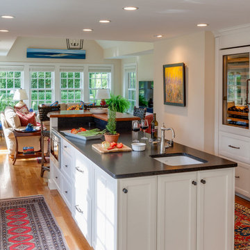 Kitchen with White Cabinetry - Cotchpinicut Cape - Cape Cod, MA - Custom Home