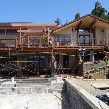 Construction of the decks and pools