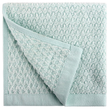 Everplush Diamond Jacquard Washcloth Towel Set, Pack of 6, Spearmint