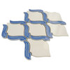 10"x12" Lumiere Decor Glossy Porcelain Tile, French Lake Blue