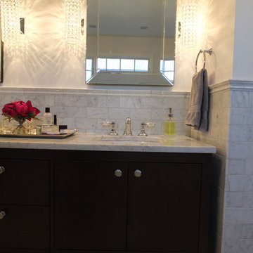 Basking Ridge All Carerra Master Bath