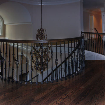 Project #45 | Curved Oak & Wrought Iron Staircase