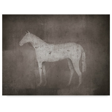 Ryan Fowler 'White Horse On Gray' Canvas Art