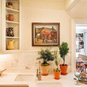 Corner sink and Cambria Counter