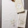 Assorted Winter Sparkle Embellished Dishtowel, Set Of 3
