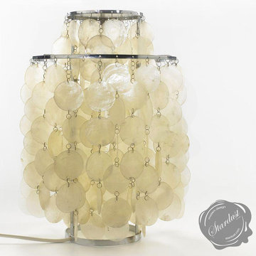 Interior Design Idea with Capiz-Shell Panton Fun Table Lamp