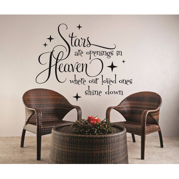 Decal, Stars Are Openings In Heaven Our Loved Ones Shine Down, 20x30"