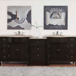 Accord Contemporary 95 inch Traditional Double Bathroom Vanity - Bathroom Vanities And Sink Consoles