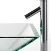 Kraus C-GVS-901-19mm-1002SN Clear Aquamarine Glass Vessel Sink and Sheven Faucet