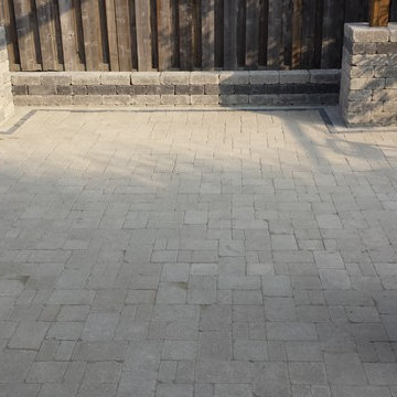 Interlocking Stone Patio and Sidewalk