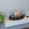 Veranda Ventless Fire Pit Tabletop Fire Bowl Pot Bio Ethanol Fireplace, Black