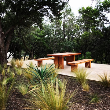 Private Patio with a Custom Picnic Table