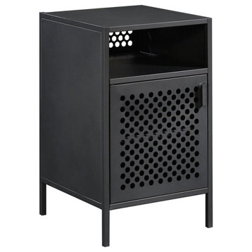Sauder Boulevard Cafe Collection Metal Night Stand in Black Finish