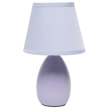 Traditional Petite Ceramic Oblong Bedside Table Desk Lamp