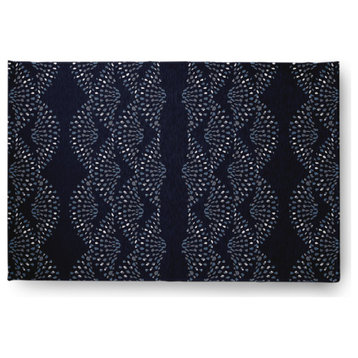 Dotted Decor Soft Chenille Area Rug, Navy, 2'x3'