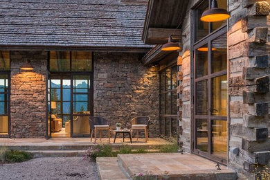 Inspiration for a rustic exterior home remodel in Other