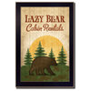 Lazy Bear 1 Black Framed Print Wall Art