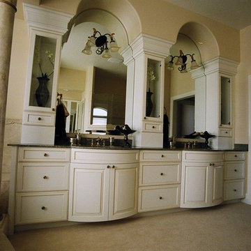 Master Bathroom Vanity with Bowed Sinks