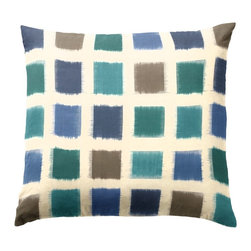 Blue & Tan Throw Pillow - Decorative Pillows