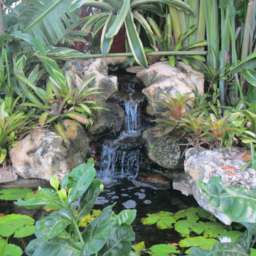 Small waterfall pond