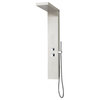 Modern Stainless Steel Shower Panel System With Massage Jets and Handheld, 48"