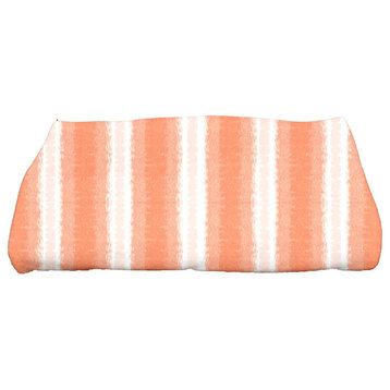 Sea Lines, Stripe Print Bath Towel, Orange