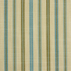 Vanilla Hudson Yarn Dyed Striped Blackout Fabric - Upholstery Fabric