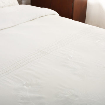 Zoey Queen Size Fabric Duvet, White