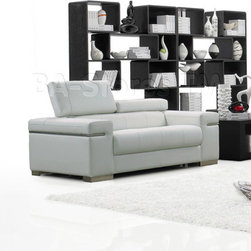 Soho Italian Leather White Loveseat - Loveseats
