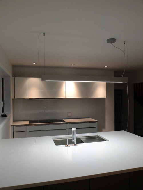 linear lighting for kitchen island