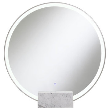 Coaster Contemporary Glass Vanity Table Mirror in Chrome/Mirror