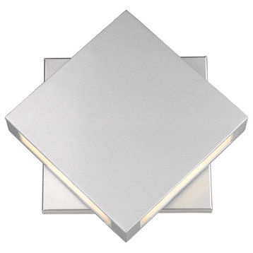 Z-Lite 572B-LED Quadrate 11" Tall 1 Light LED Adjustable Wall - Silver