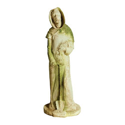 Garden FS69980 28" Saint Fiacre Statue - Garden Statues And Yard Art