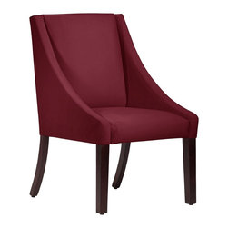 Universal Lighting and Decor - Villager Velvet Berry Fabric Swoop Dining Chair - Bar Stools And Counter Stools