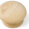 2" Au Natural Wood Mushroom Knob