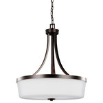 Sea Gull Lighting - Sea Gull Lighting 6639103-710 Hettinger - 100W Three Light Pendant - The Hettinger lighting collection by Sea Gull LighHettinger 100W Three Burnt Sienna Etched/ *UL Approved: YES Energy Star Qualified: n/a ADA Certified: n/a  *Number of Lights: Lamp: 3-*Wattage:100w A19 Medium Base bulb(s) *Bulb Included:No *Bulb Type:A19 Medium Base *Finish Type:Burnt Sienna