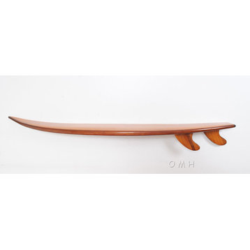 Half-Surfboard Shelf handmade wooden boat